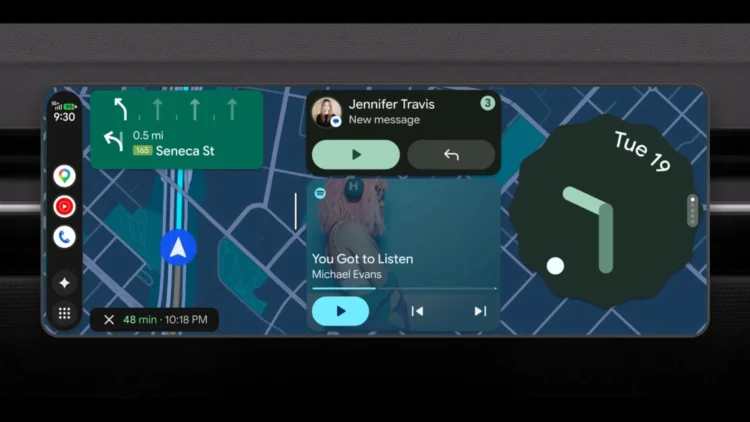 Google Android Auto Material 3 Expressive widgets