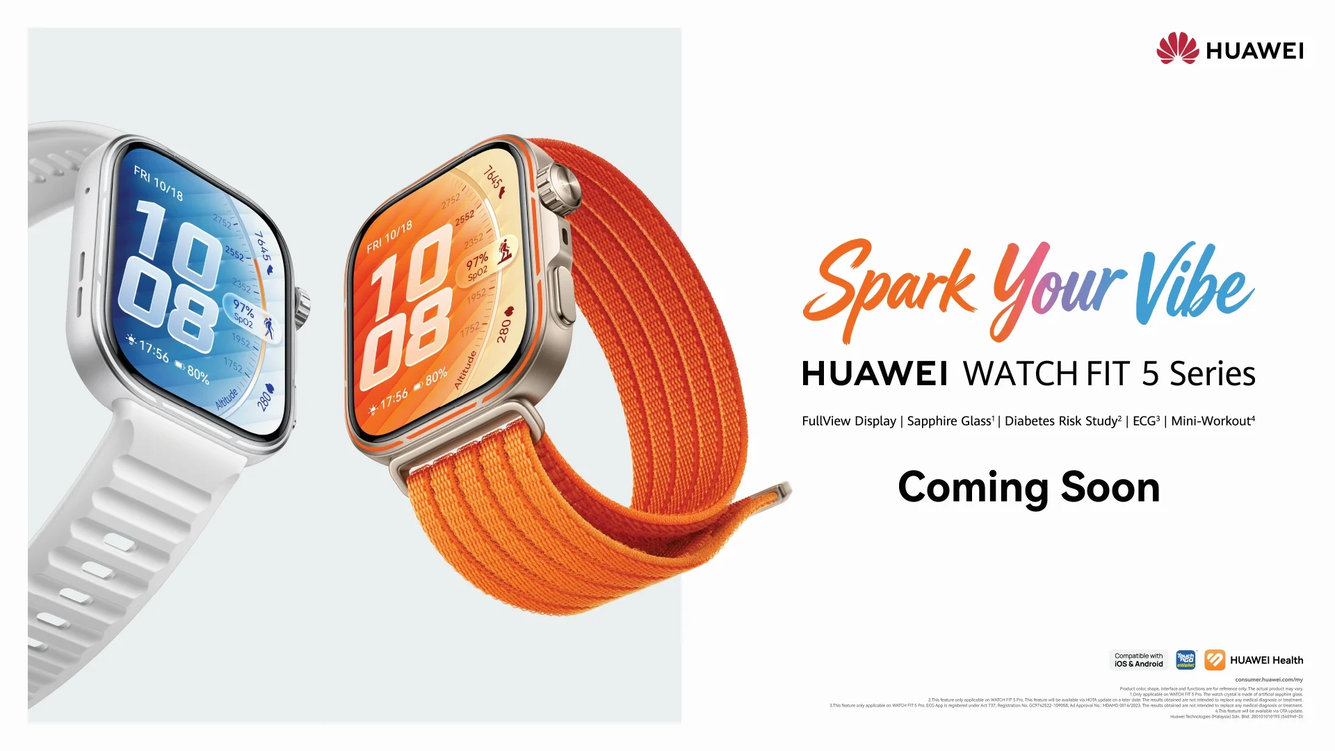 Huawei Watch Fit 5 series coming soon