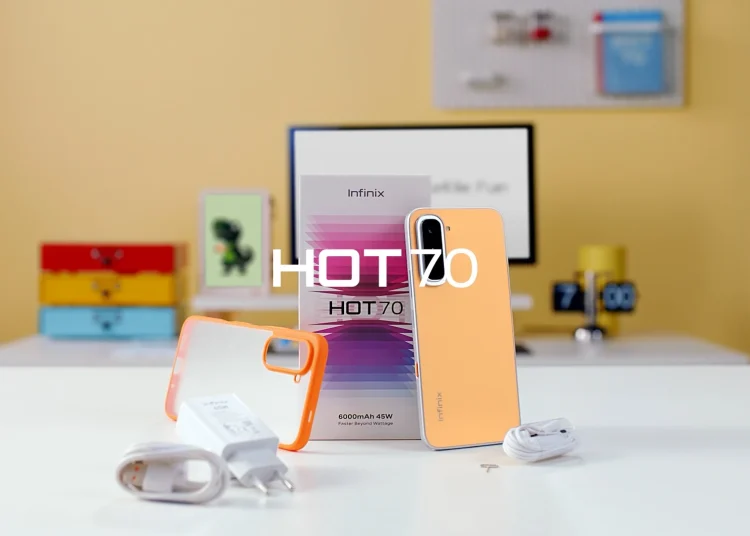 Infinix Hot 70 box contents