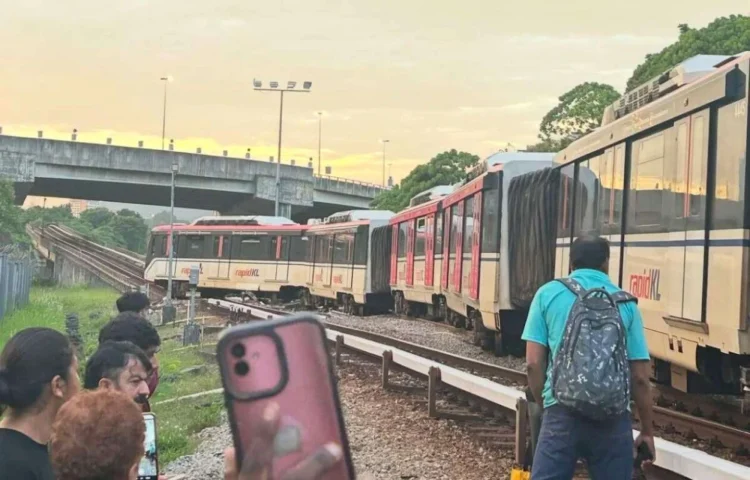 LRT Ampang Sri Petaling lines disrupted train derailment