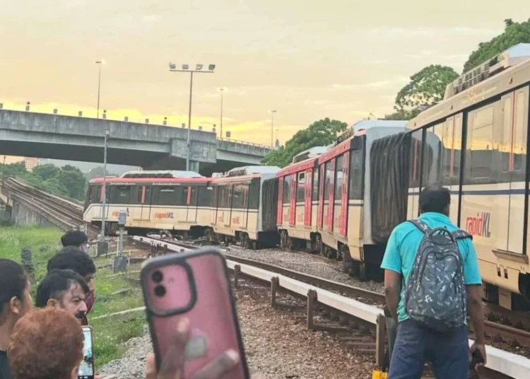 LRT Ampang Sri Petaling lines disrupted train derailment