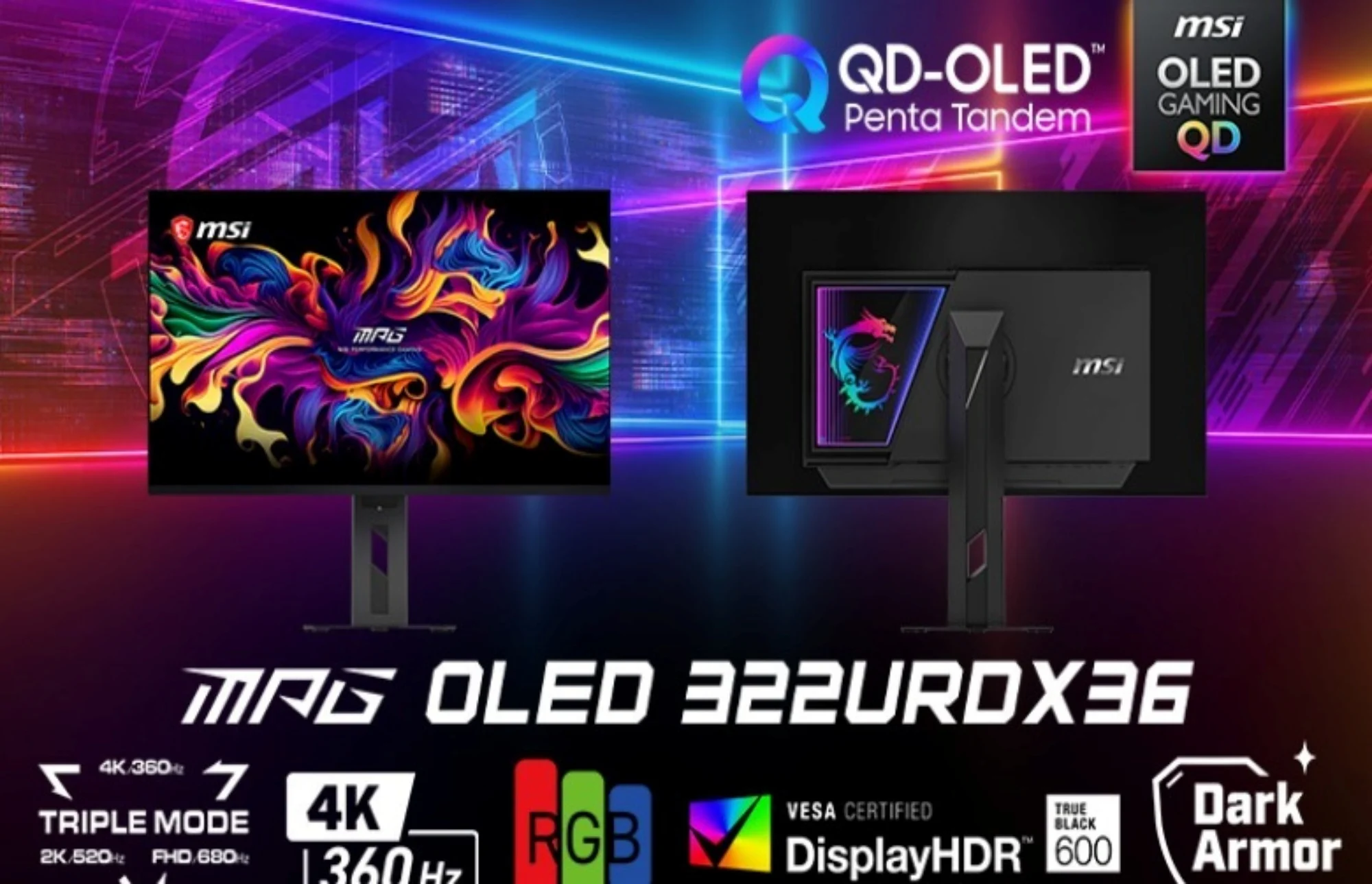 MSI MPG OLED 322URDX336 triple mode gaming monitor teaser