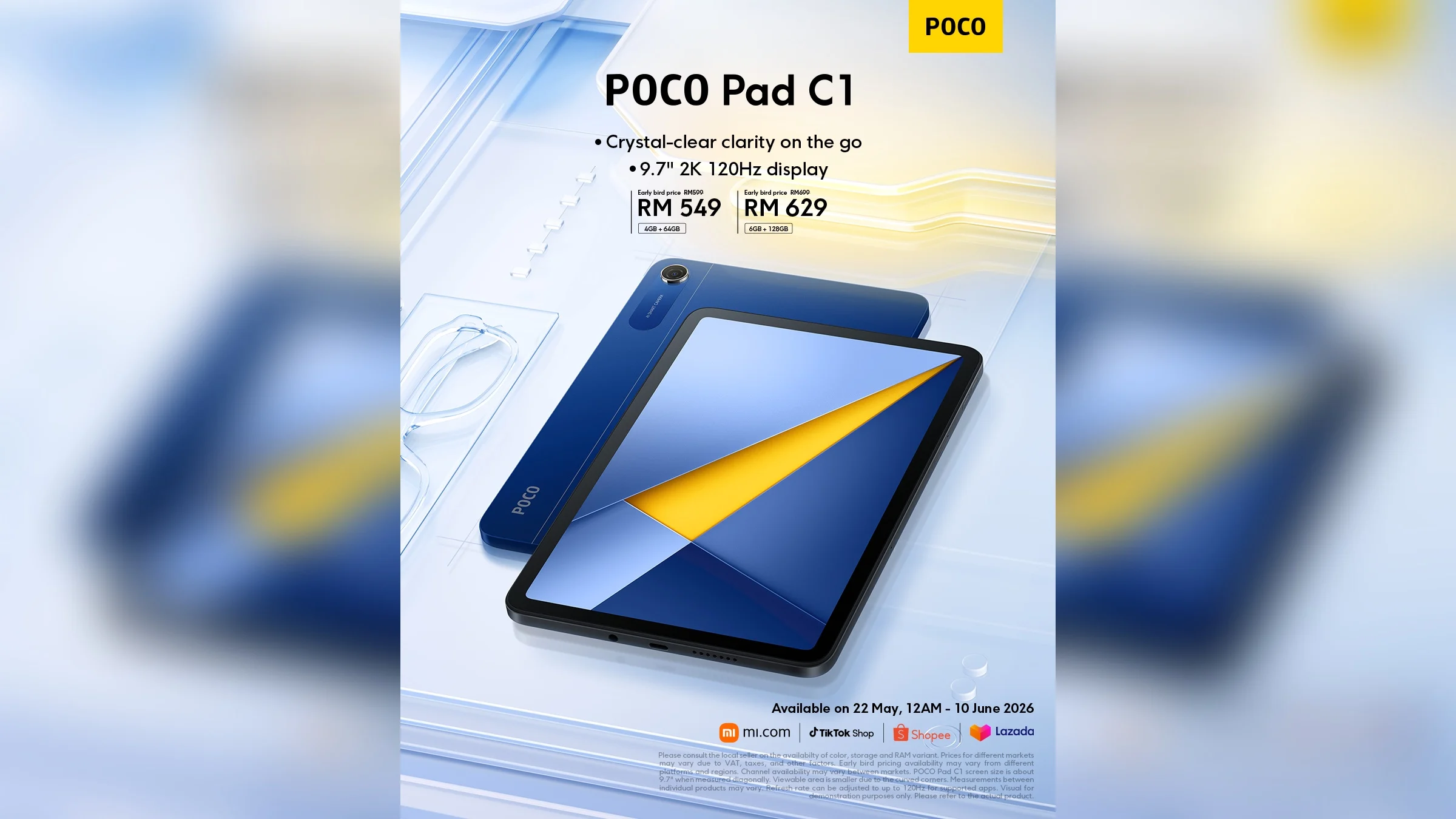 POCO Pad C1 Lands In Malaysia With Snapdragon 6s Gen 2 SoC