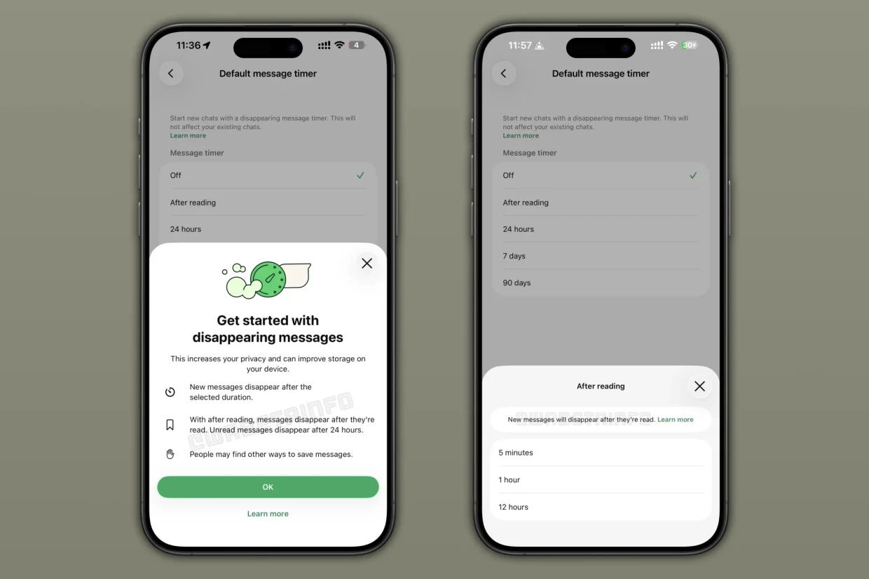 WhatsApp Disappearing Messages After Reading