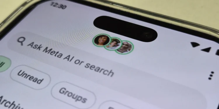 WhatsApp status closeup