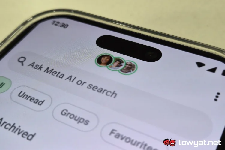 WhatsApp status closeup