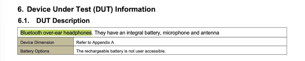 apple headphones A3577 US FCC description