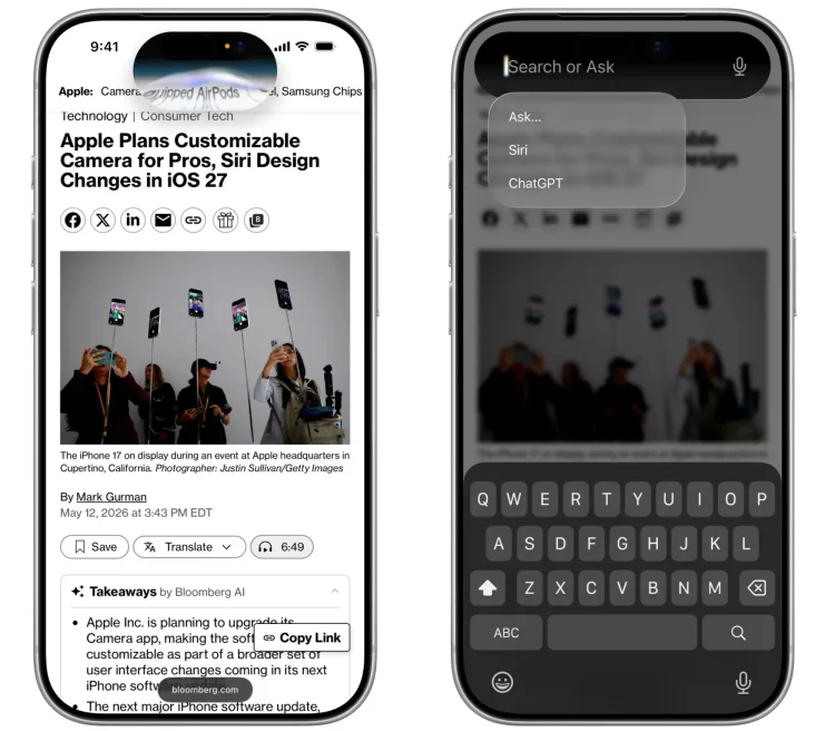Apple iOS 27 Siri leak