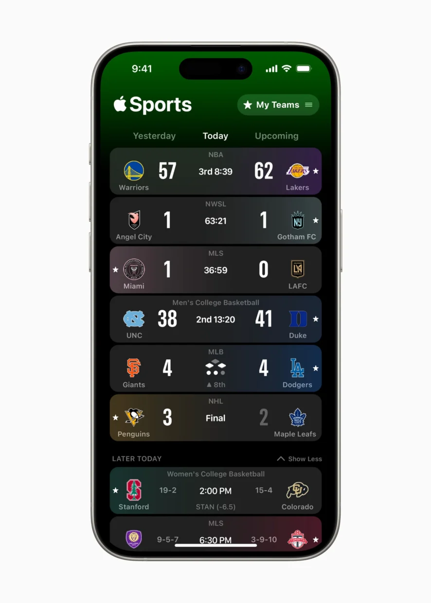Apple Sports FIFA World Cup update