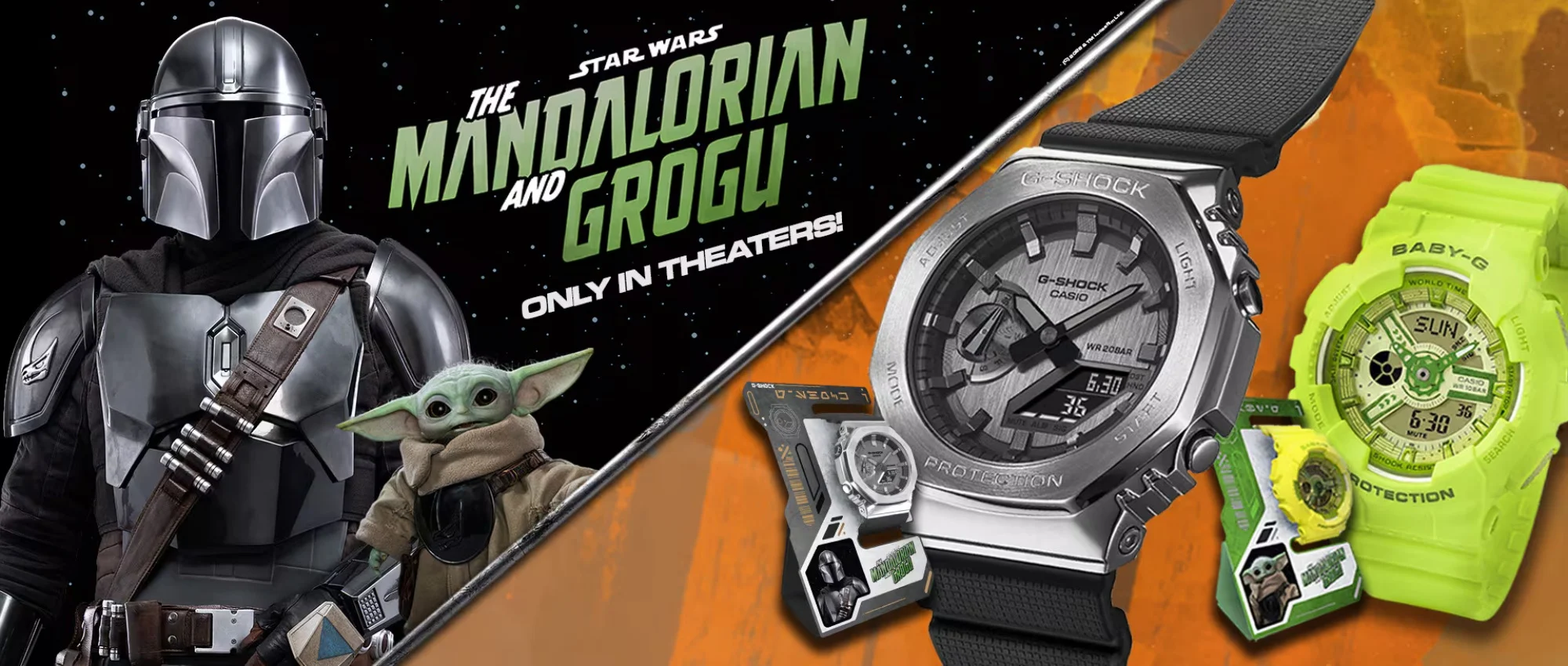 casio g-shock baby-g the mandalorian and grogu