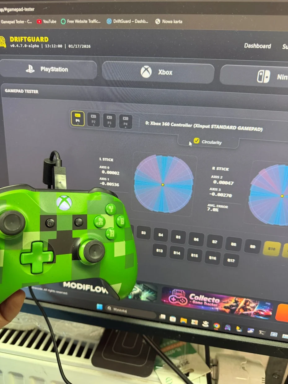 DriftGuard Xbox controller stick drift