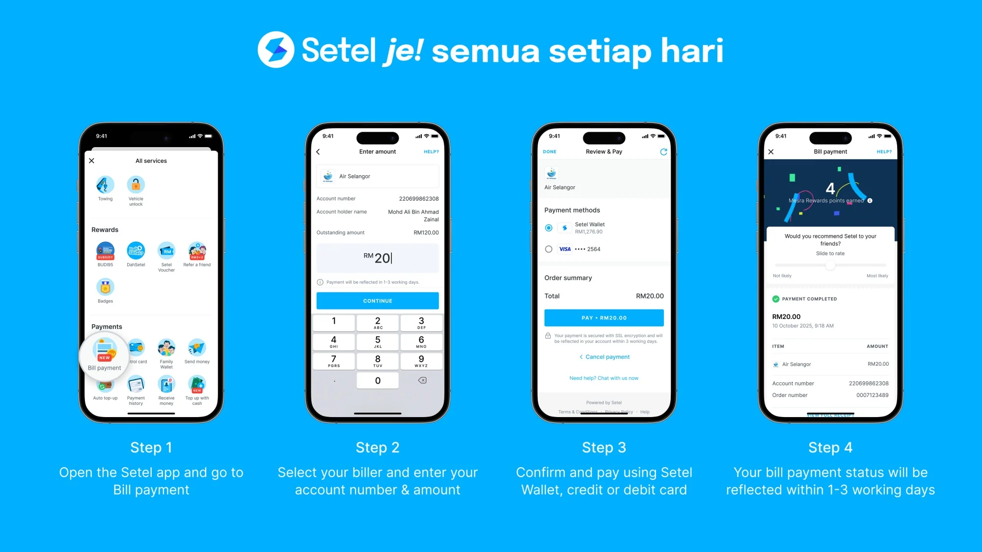 setel app new bill payment feature