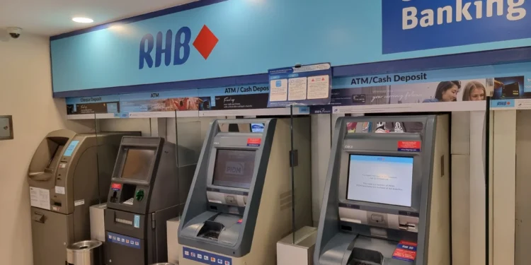 Bank RHB ATM Stock Image