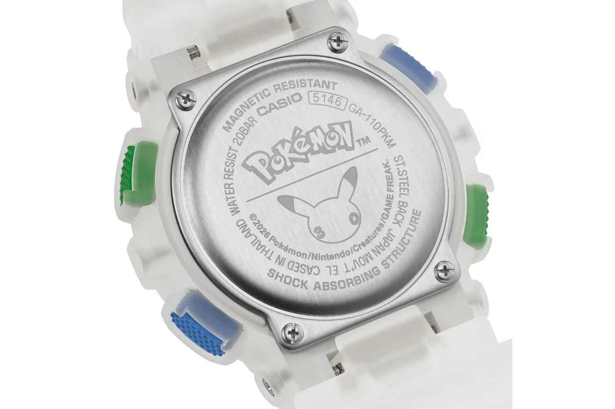 Casio G Shock Pokemon 30th anniversary back plate