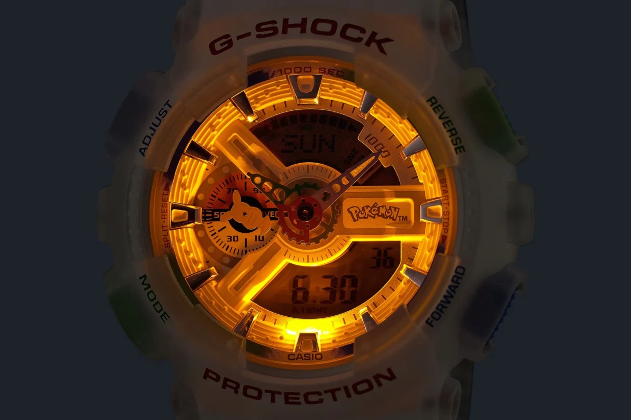 Casio G Shock Pokemon 30th anniversary watch face LED