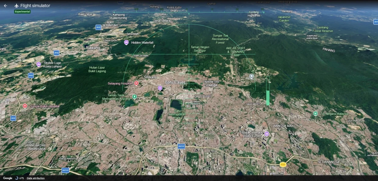 Google Earth flight simulator 2