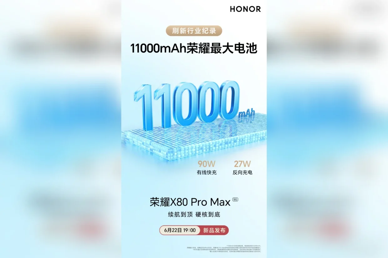 HONOR X80 Pro Max battery