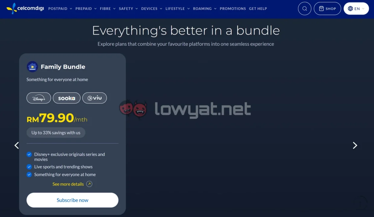 CelcomDigi StreamMORE Bundles