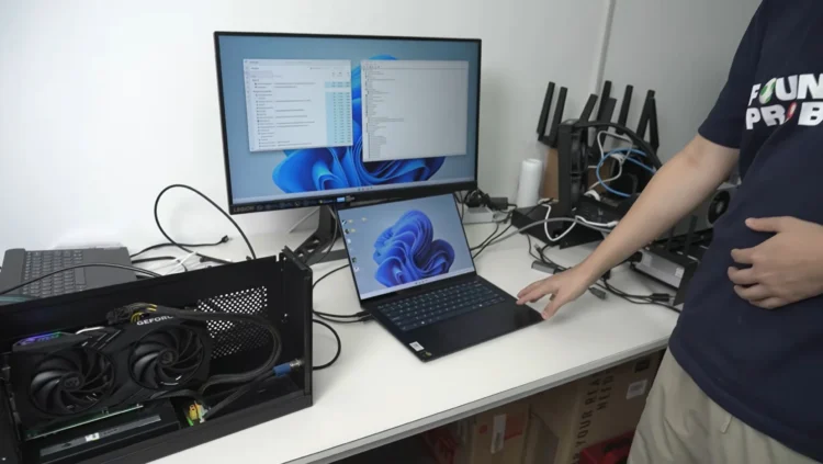 YouTuber Gets Snapdragon X Elite Laptop To Run NVIDIA RTX 4060 via eGPU 1 Image: Chaowanke via YouTube.