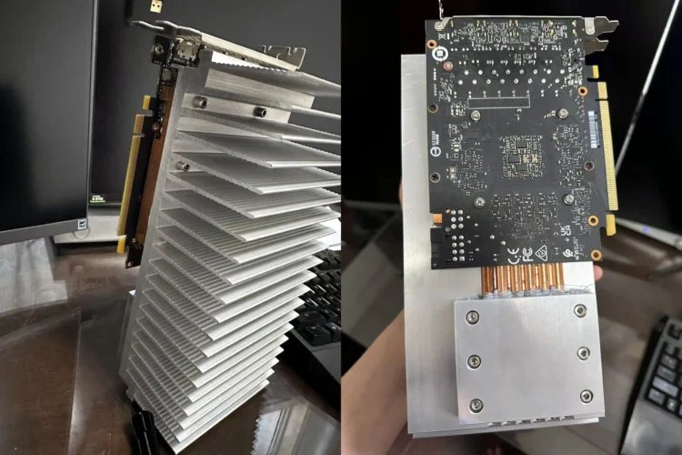 Gamer Slaps 2.5kg Aluminium Heatsink On To RTX 4060 1 Image: FanlessTech.