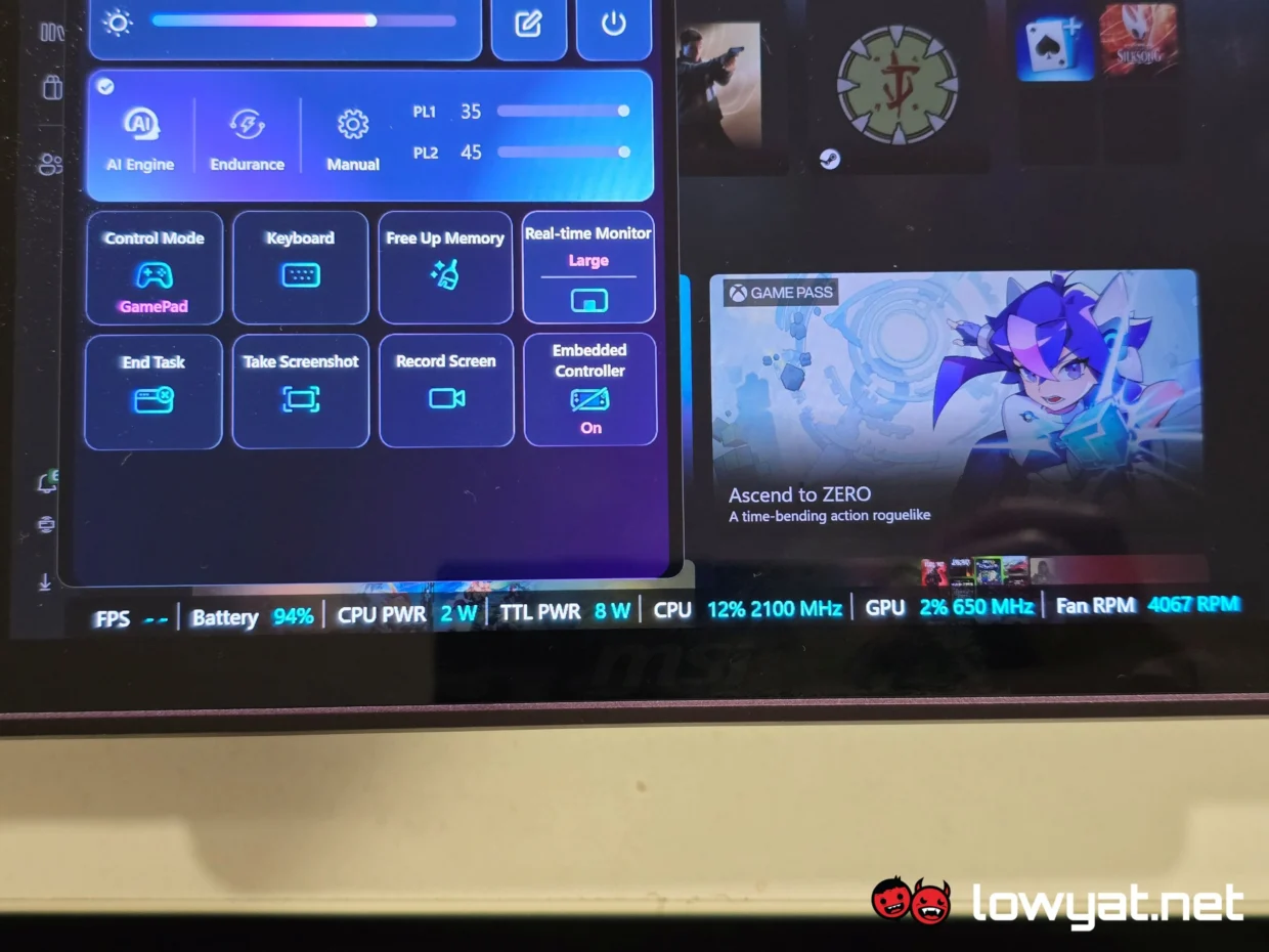 MSI Claw EX 8 AI+ Review: All Hail Panther Lake 37 MSI Claw EX 8 AI Review 17