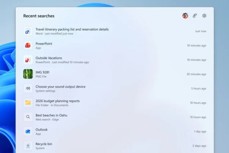Microsoft Windows Search declutter thumb
