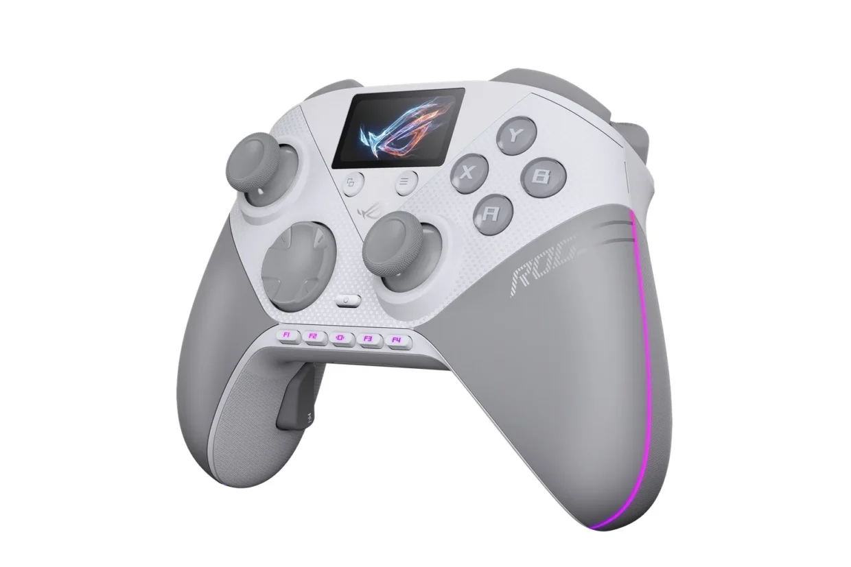 ROG Raikiri II Pro PC White angled view from right