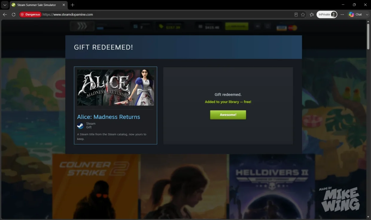 Steam Summer Sale simulator
