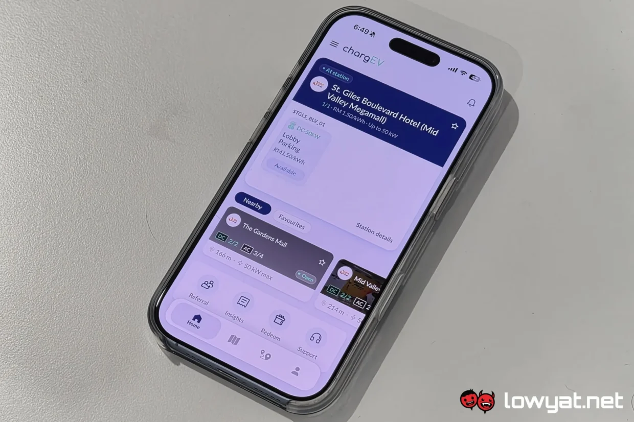 Yinson GreenTech chargEV 2.0 UI preview home