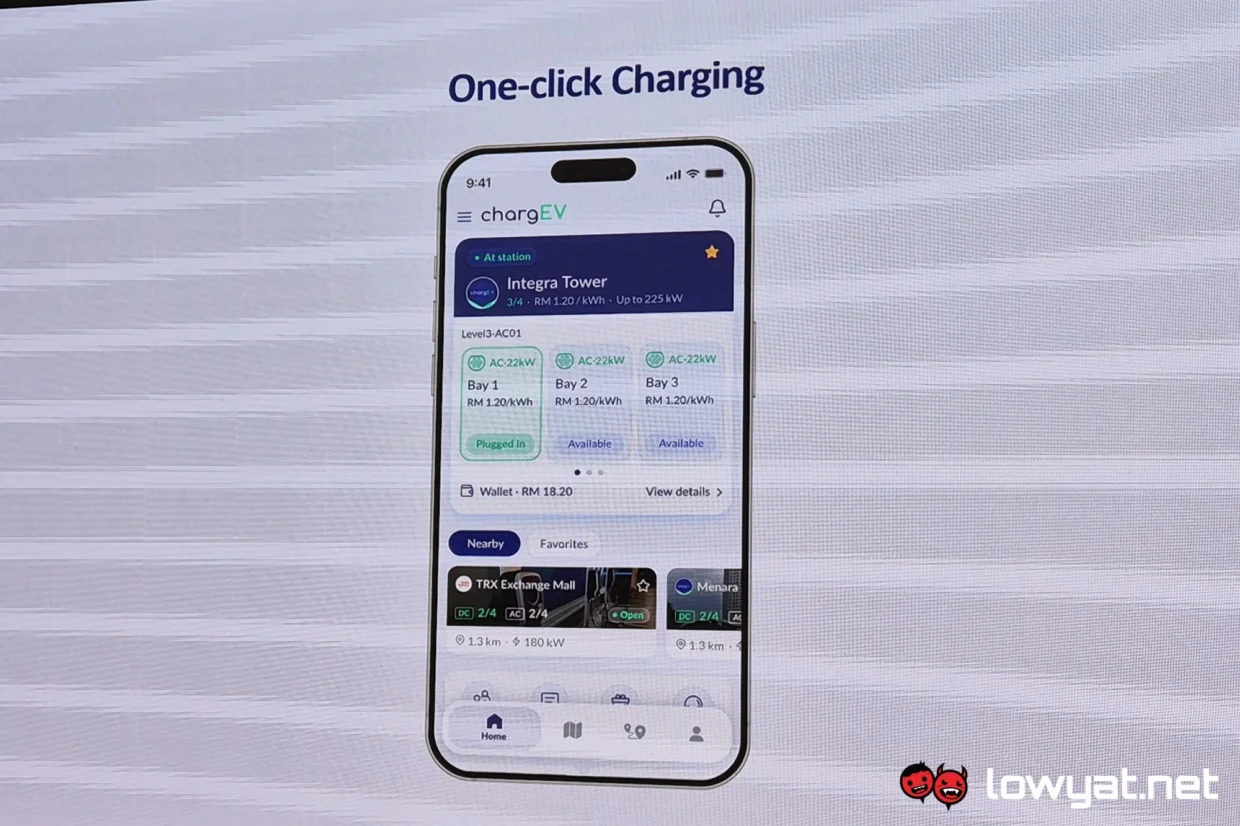 Yinson GreenTech chargEV 2.0 one click charging UI