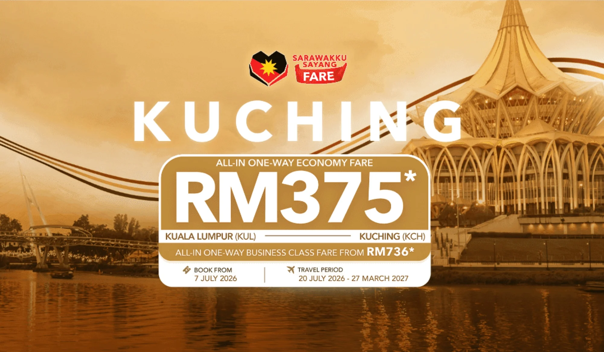 AirBorneo Opens Kuching-Kuala Lumpur Flight Bookings; Starts From RM375 4 airborneo begins kl kuching flight booking