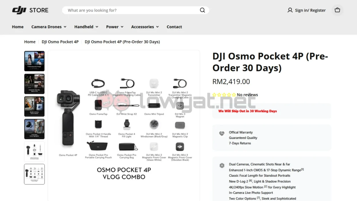 DJI Osmo Pocket 4P Finally Launched In Malaysia 8 DJI Osmo Pocket 4P Malaysia