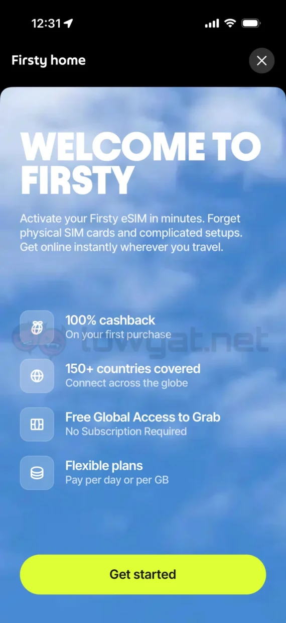 GXBank To Offer Firsty Global eSIM Plans Through Its App 8 grab firsty integration