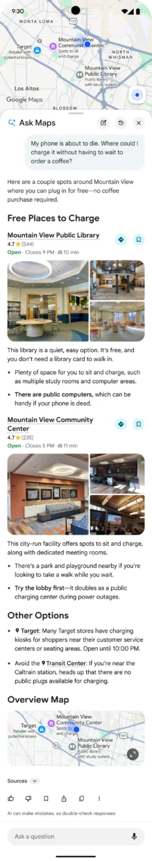 Google Ask Maps