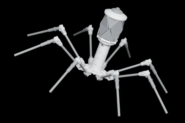 AI Models Made Real Life Viruses That Spread By Infecting Bacteria 1 LEGO model of bacteriophage virus