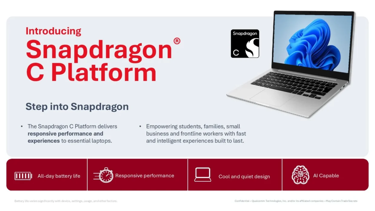 Qualcomm Unveils Snapdragon C Specs 2 Qualcomm Snapdragon C platform slide 1