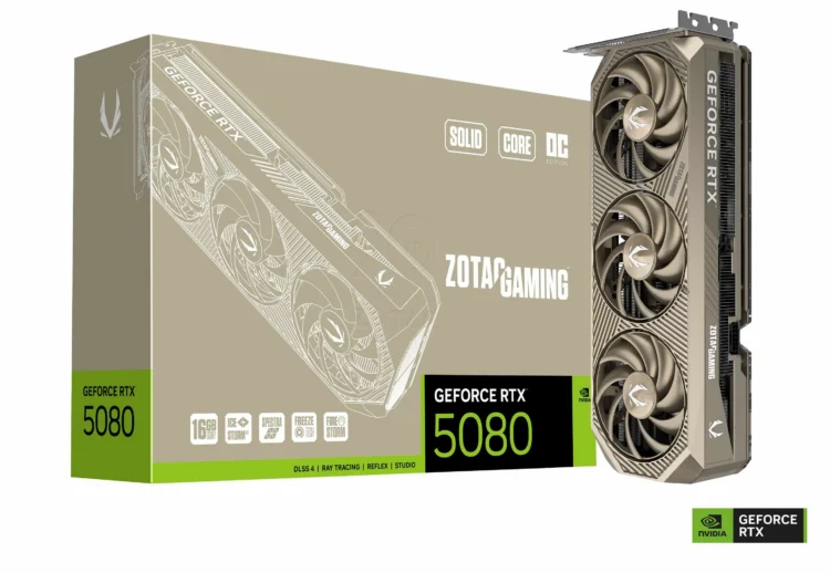Zotac Launches 20th Anniversary Edition RTX 5080 Solid Core OC 1 Image: Zotac.