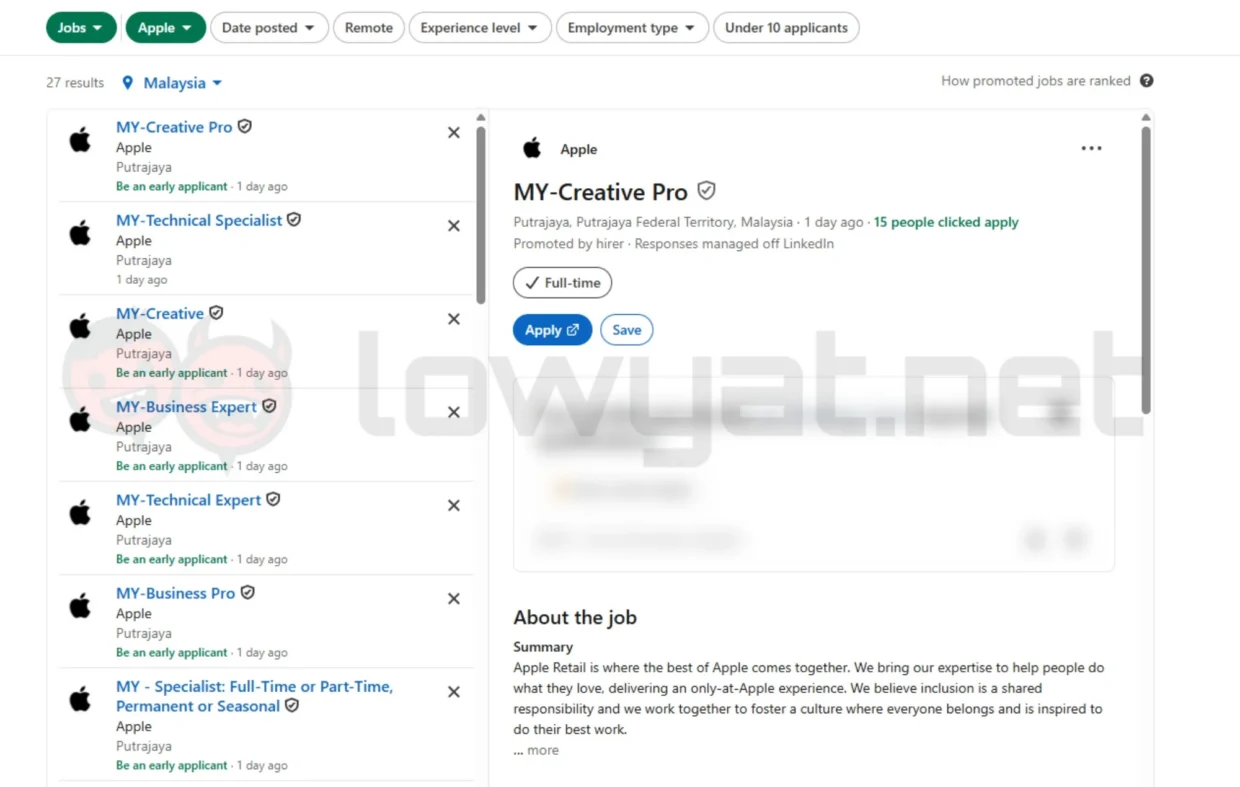 Apple May Open A Second Official Store In Malaysia, With Putrajaya Looking Likely 3 apple second store malaysia putrajaya vacancies 01