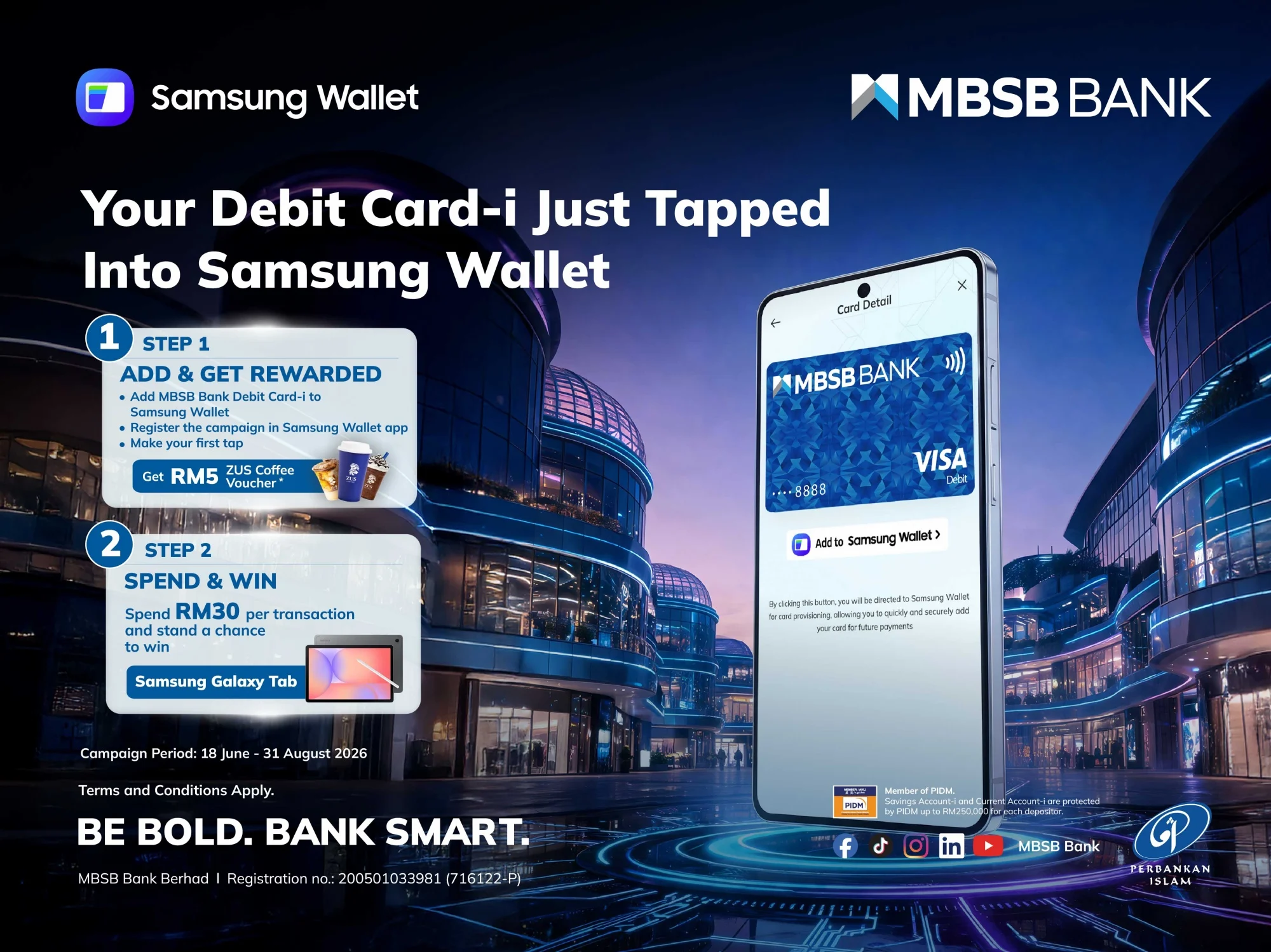 MBSB Adds Samsung Wallet And Google Pay Support For Visa Debit Card-i 2 mbsb samsung wallet google pay