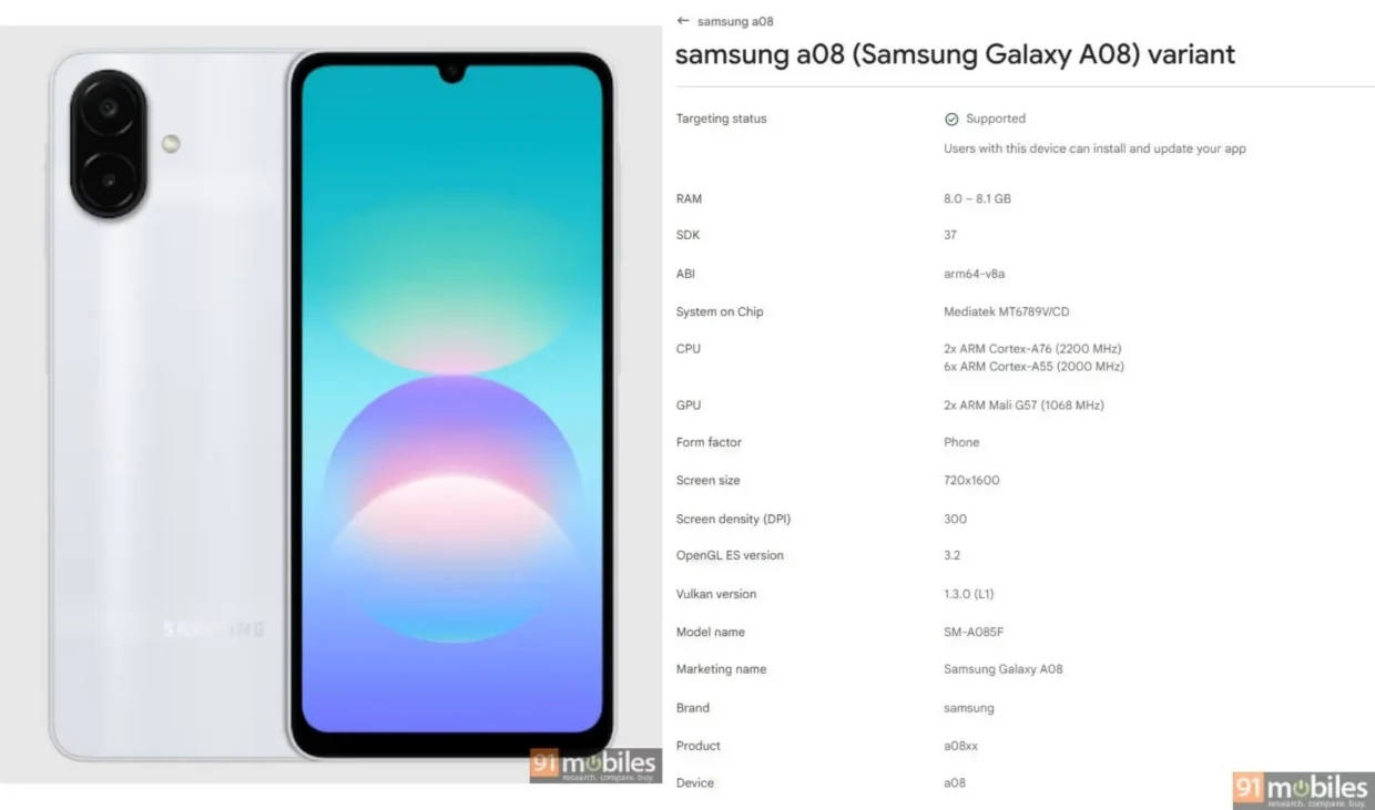 Samsung Galaxy A08, A07s Now Listed On SIRIM; Possibly Launching This Month 5 Samsung Galaxy A07s Google Play Console