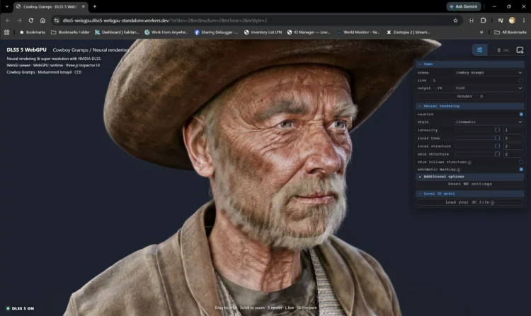 Image: MAAN's DLSS5 Web GPU Demo.