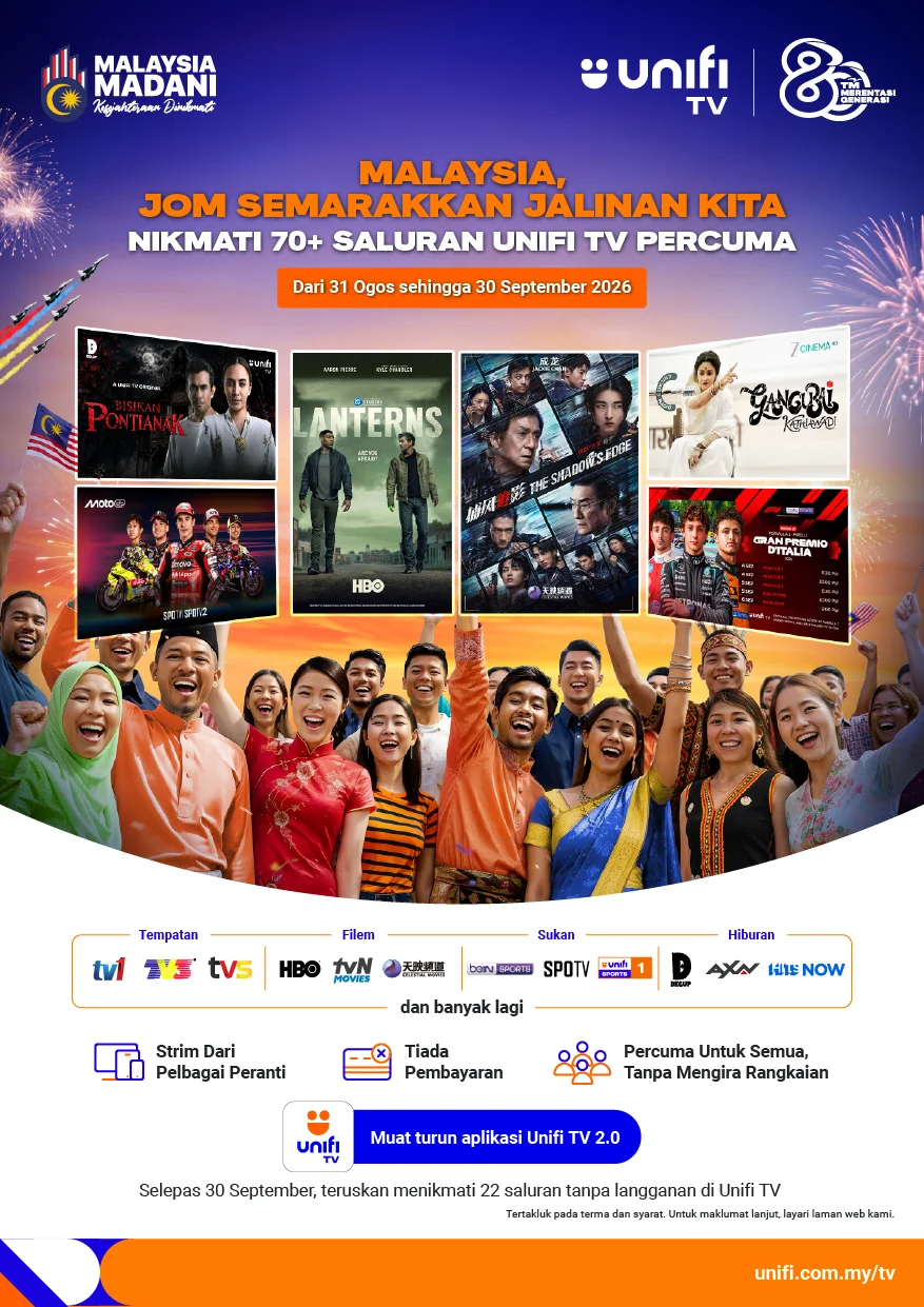 TM Opens Access To All 73 Premium Unifi TV Channels Until 30 September 2026 2 TM Unifi TV Hari Kebangsaan Hari Malaysia Campaign