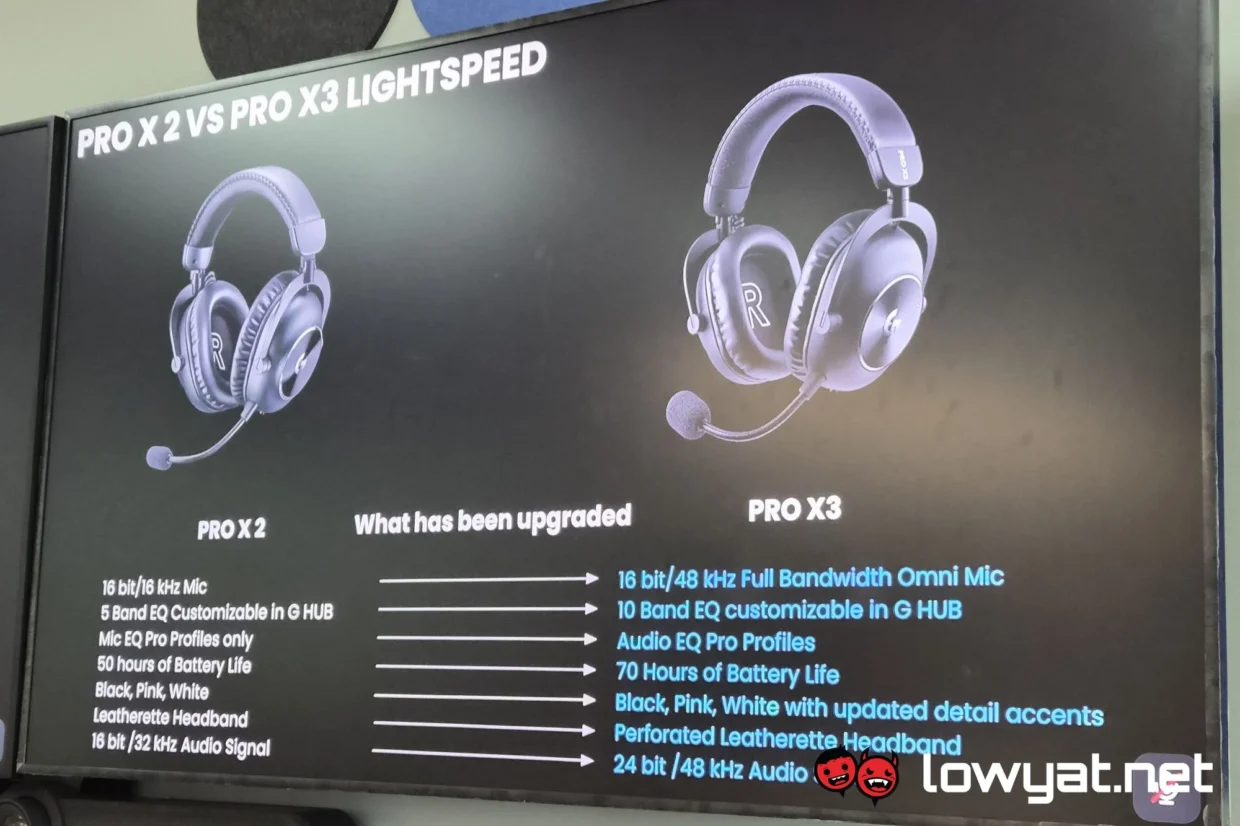 Logitech Pro X3 Lightspeed vs X2