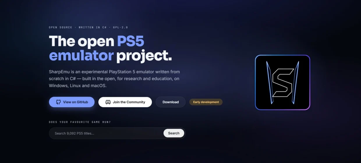 PS5 Emulation Gains Momentum As SharpEmu Runs Six Games At 60 FPS 3 SharpEmu GitHub page