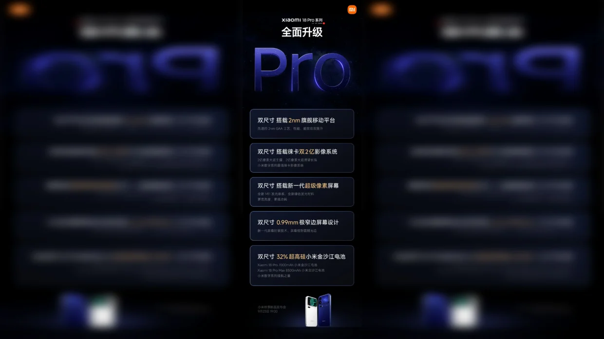 Xiaomi 18 Pro Series To Launch In China On 23 September With Dual 200MP Cameras 2 Xiaomi 18 Pro Series Launch China