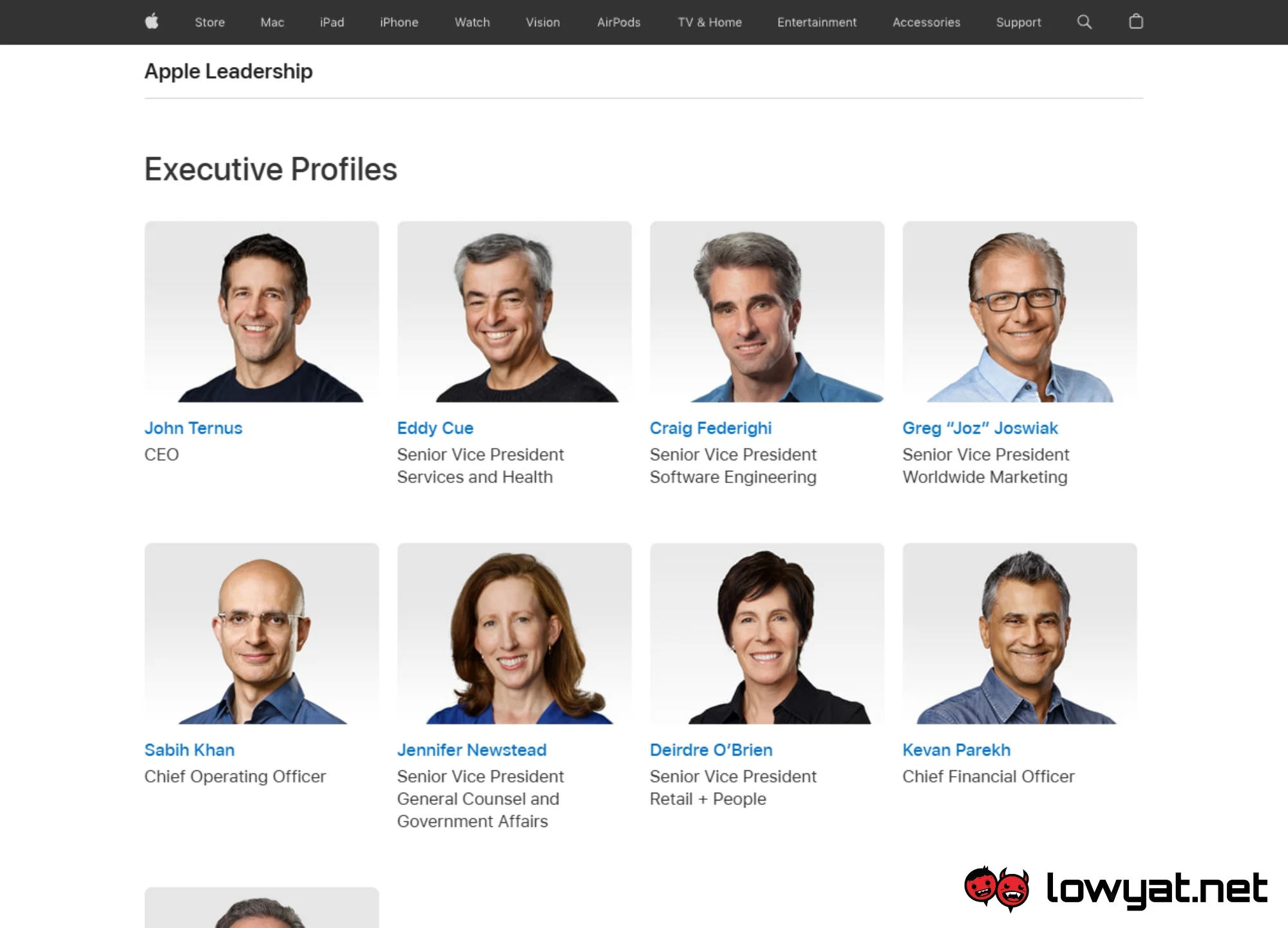 John Ternus Officially Takes Over As Apple CEO 2 apple leadership page john ternus ceo
