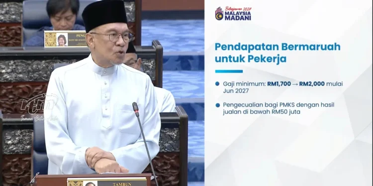 Budget 2027 Minimum Wage To Increase To RM2,000