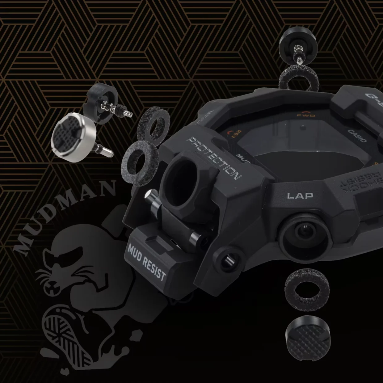 Casio Announces G-Shock Mudman GDG-B100; Features MIP LCD, Light Fitness Tracking 4 Casio G Shock Mudman GDG B100 construction