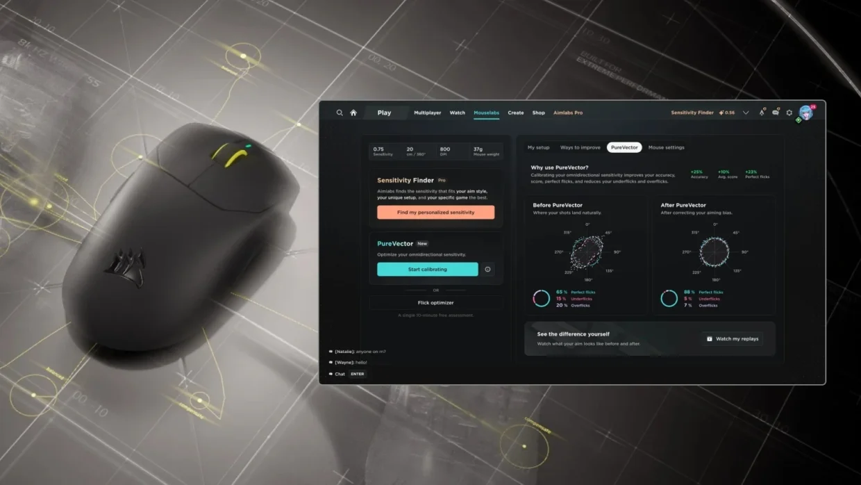 Corsair Announces Sabre V3 Pro Ultralight Wireless With AimLabs Collaboration 2 Corsair Sabre v3 Pro Ultralight Wireless PureVector
