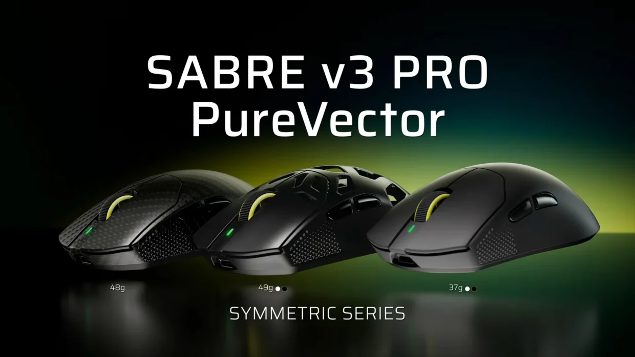 Corsair Announces Sabre V3 Pro Ultralight Wireless With AimLabs Collaboration 3 Corsair Sabre v3 Pro Ultralight Wireless symetrical